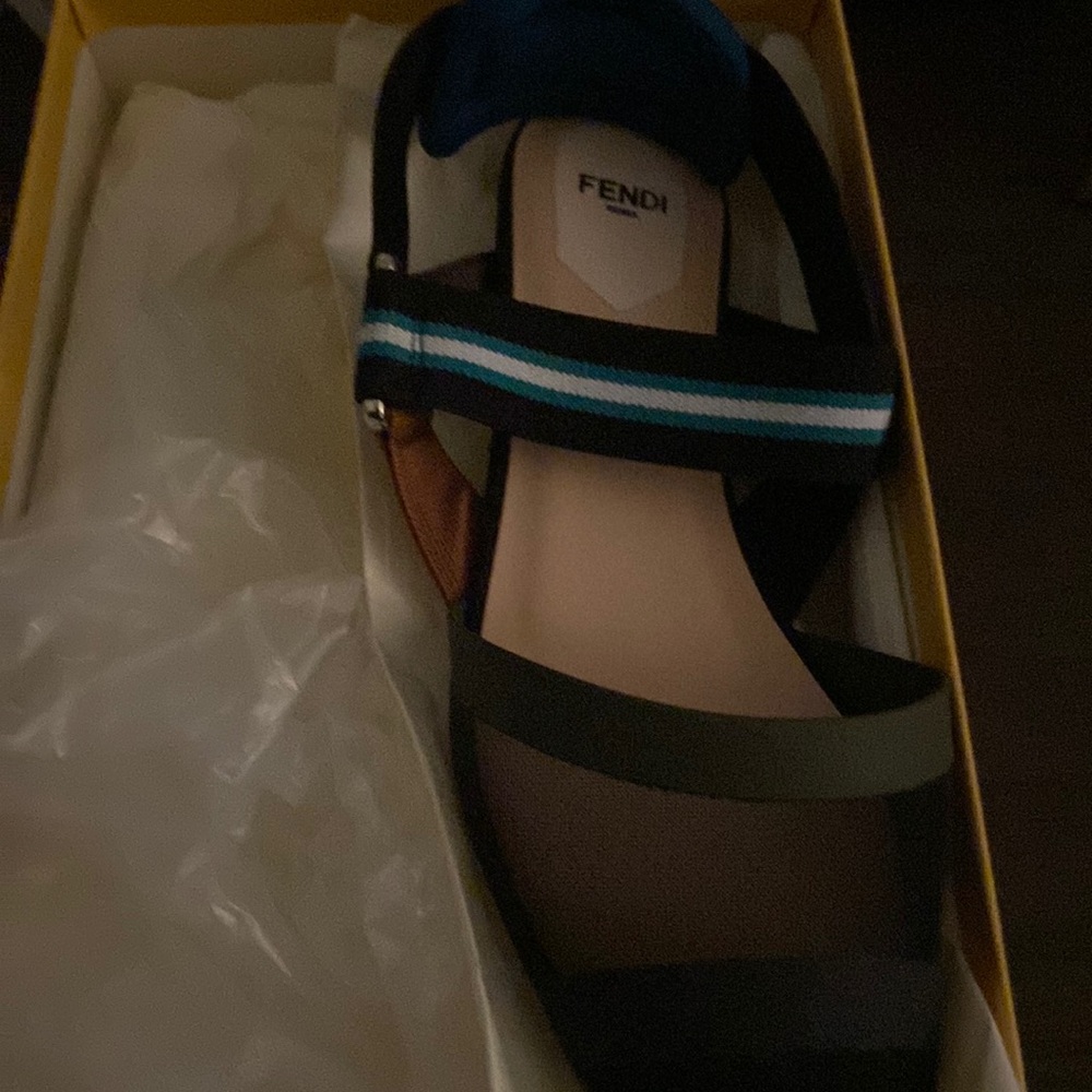 Fendi Flats w Gold Buckle-nwt